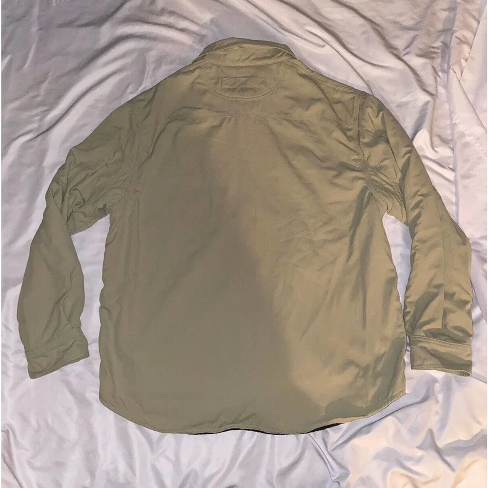 Duluth Trading Hanger Bender Fire Hose Fleece Lined Shacket‎ Nylon Jacket Large